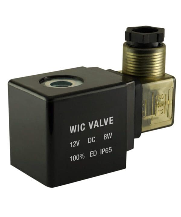 A 3/4" inch Zero Differential Stainless Electric Solenoid Valve with a Viton seal, shown on a white background.
