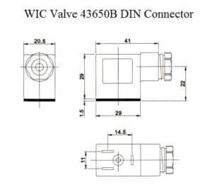 DIN 43650B Connector Dimensions